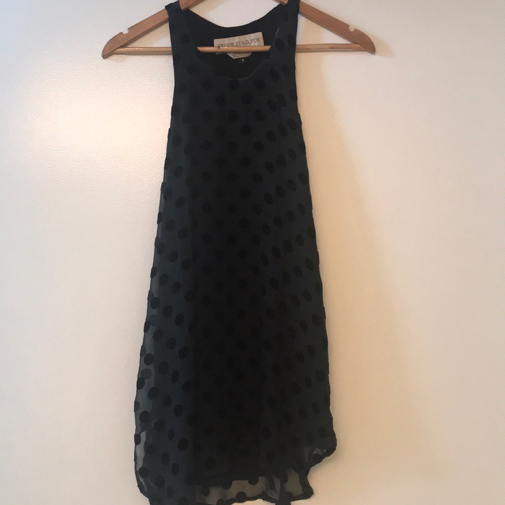 Stone cold fox black polka dot tunic